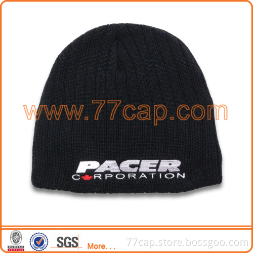 wholesale 100% acrylic custom beanie hat with embroidery logo